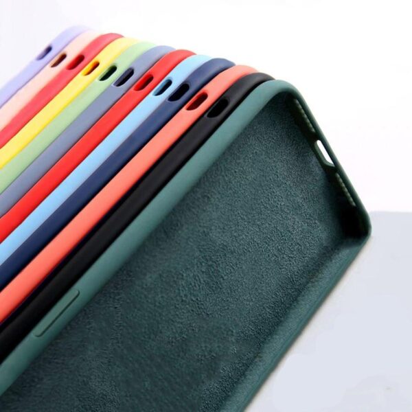Funda de silicona suave de color sólido para iPhone