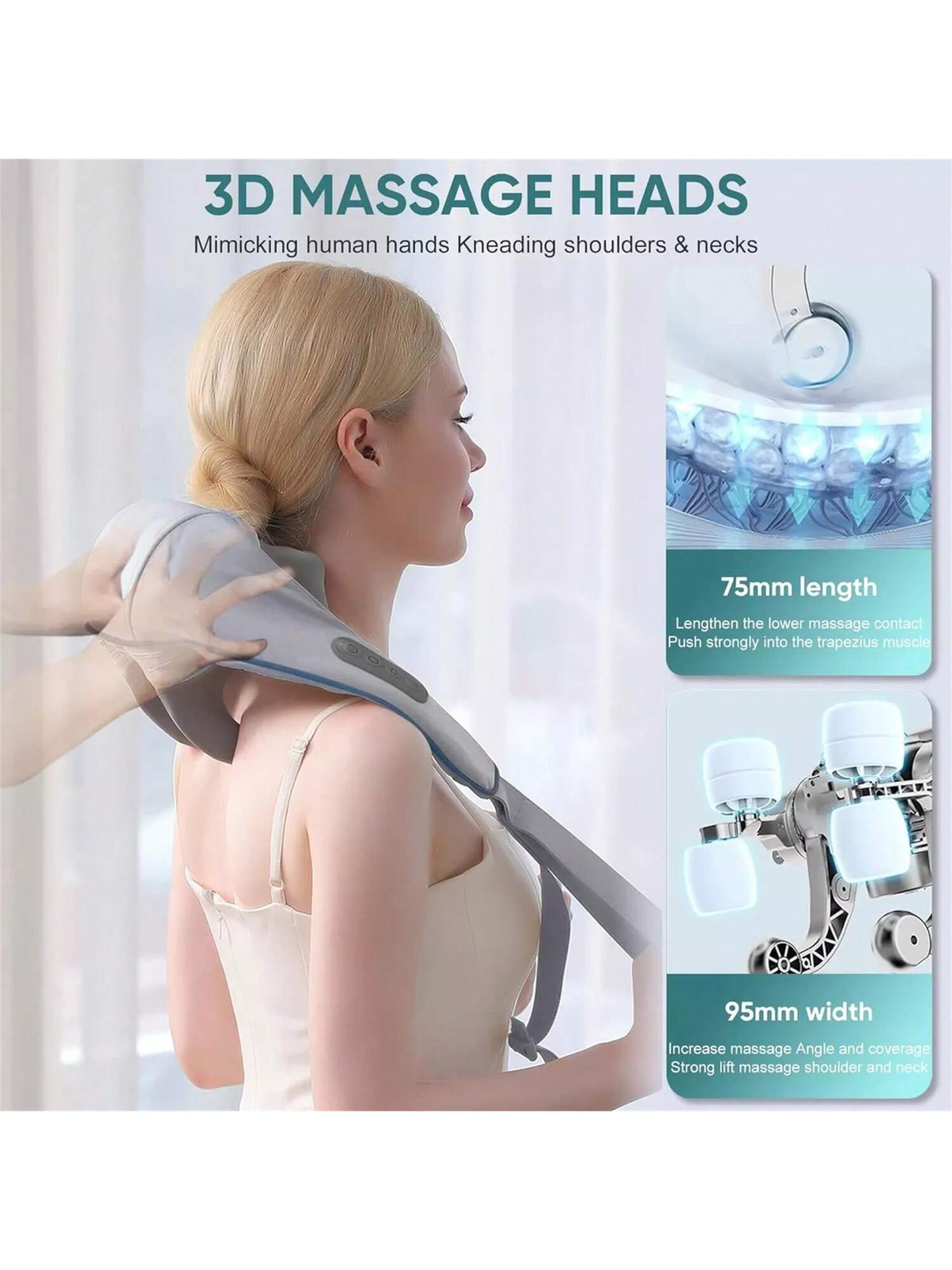 Masajeador De Cuello Y Espalda Eléctrico Con Calor - Cowmmerce
